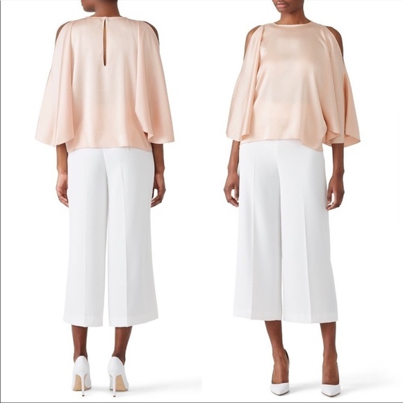 Ramy Brook Tiffany Cold-Shoulder Cape Blouse in Blush - Picture 4 of 8